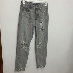 American Eagle Outfitters Gray Distressed Skinny Jean Size 00